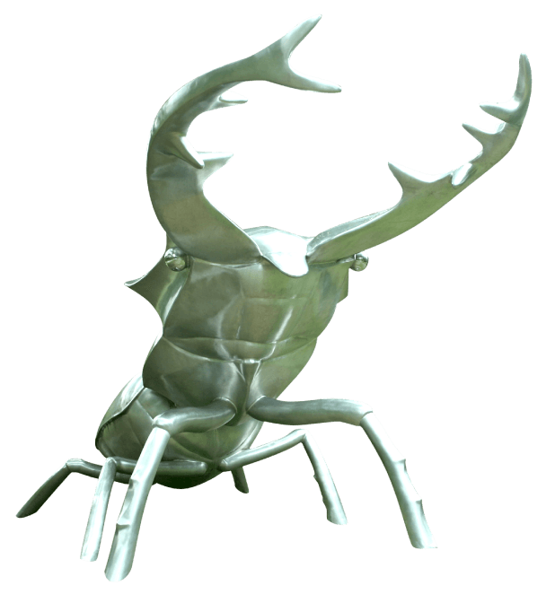 巨大ステンレス彫刻家中嶋大道