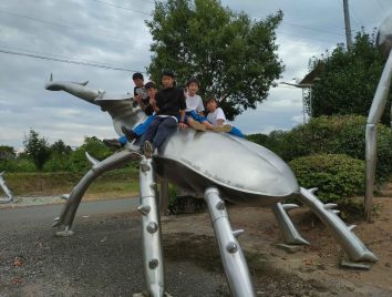 中学生が来ました